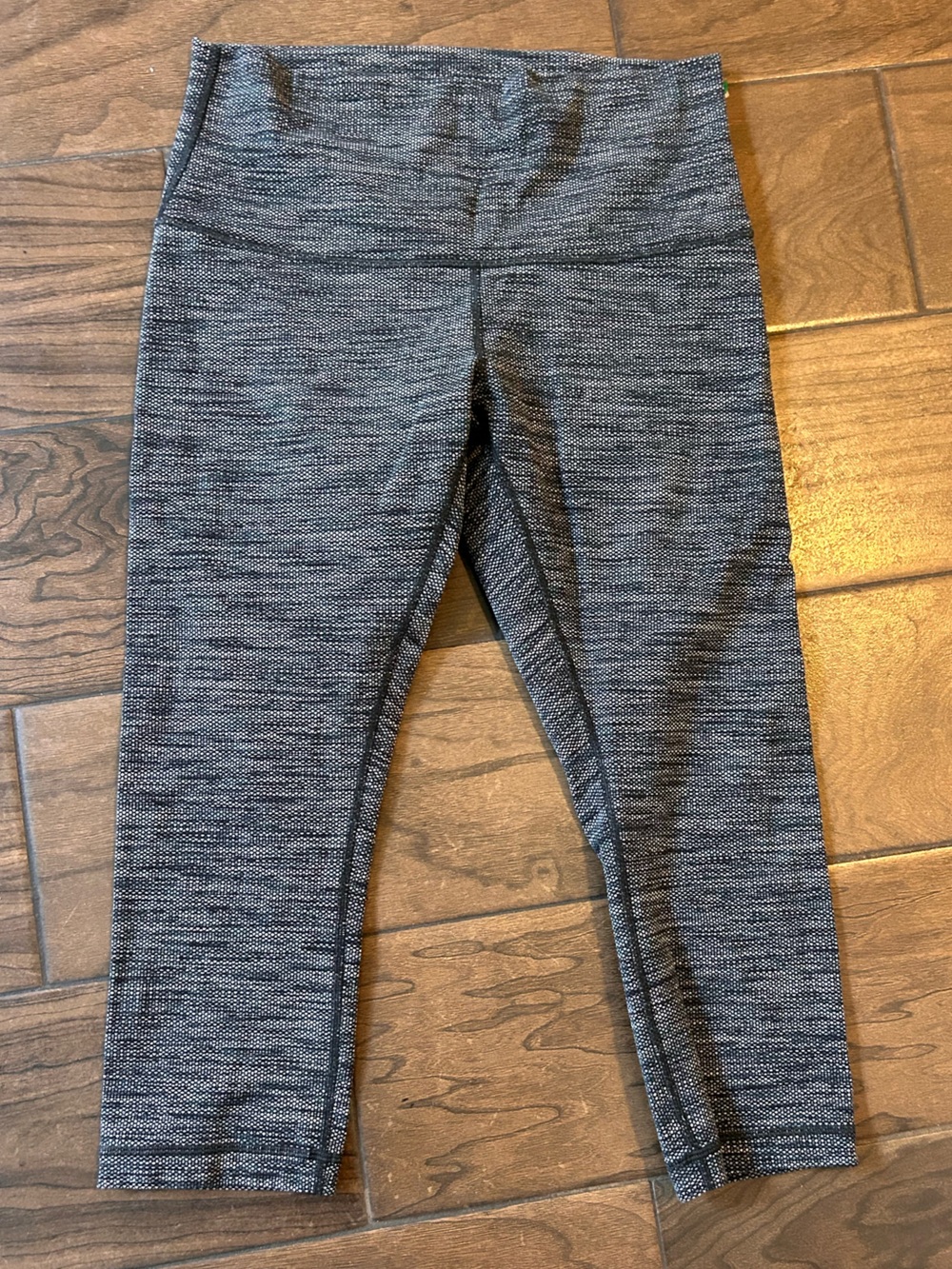 lululemon athletica Heathered Black and White Knit Leggings